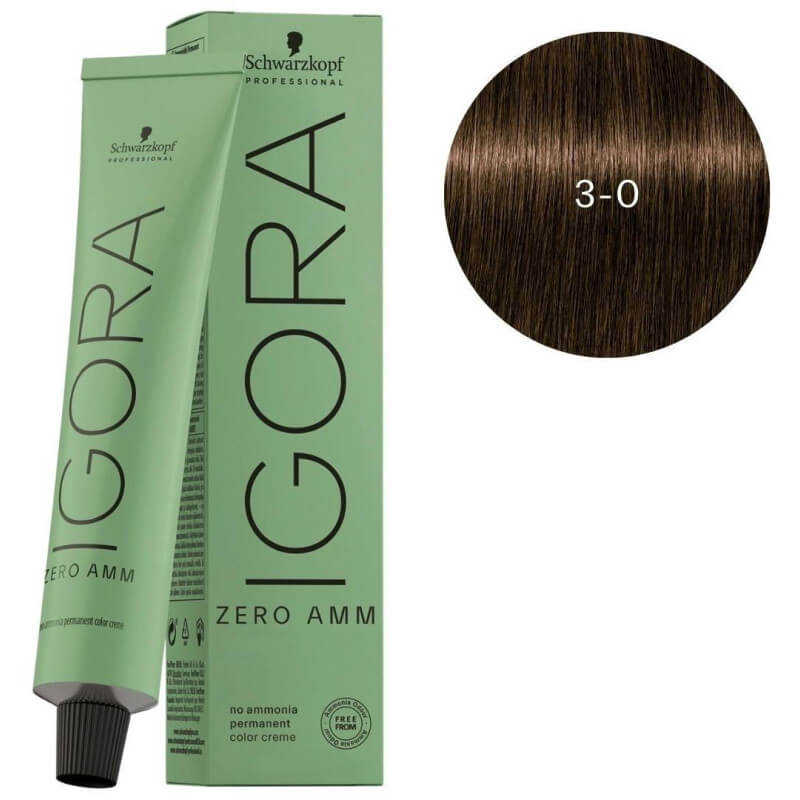 Igora Zero amm 3-0 castaño oscuro natural Schwarzkopf 60ML