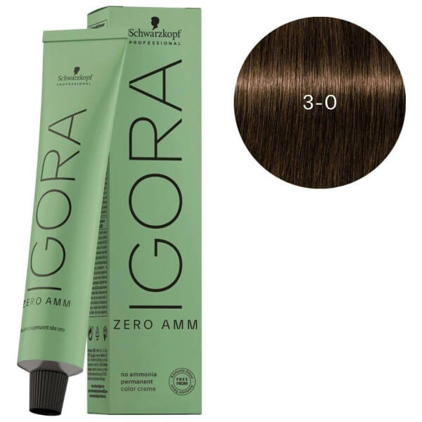 Igora Zero amm 3-0 natürliches dunkelbraunes Schwarzkopf 60ML