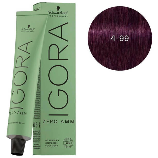 Igora Zéro amm 4-99 castanho médio violeta extra Schwarzkopf 60ML