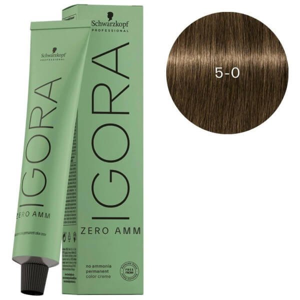 Igora Zero amm 5-0 Castaño claro natural Schwarzkopf 60ML