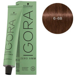 Igora Zéro amm 6-68 castanho escuro marrom vermelho Schwarzkopf 60ML