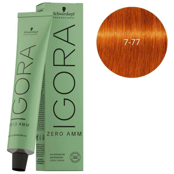 Igora Zéro amm 7-77 middenblond koper extra Schwarzkopf 60ML Igora Zéro amm 7-77 middenblond koper extra Schwarzkopf 60ML