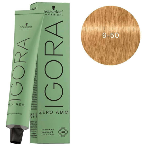 Igora Zero amm 9-50 Rubio muy claro dorado natural Schwarzkopf 60ML