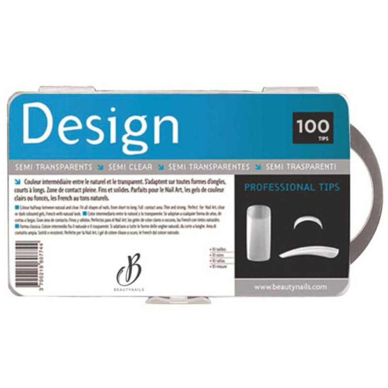 Tips ontwerp halftransparant - 100 tips Beauty Nails