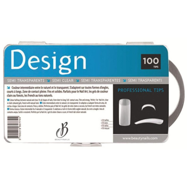 Suggerimenti per il design semitrasparente - 100 punte Beauty Nails