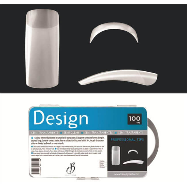 Tips ontwerp halftransparant - 100 tips Beauty Nails