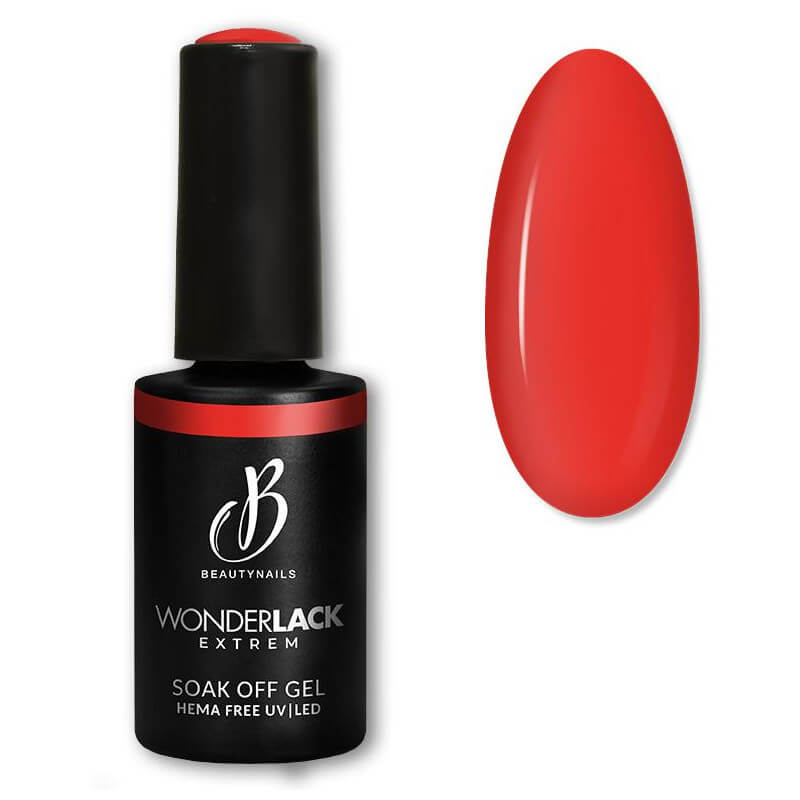 Verniz semi-permanente Wonderlack Hema Free coral fluorescente Beautynails 8ML