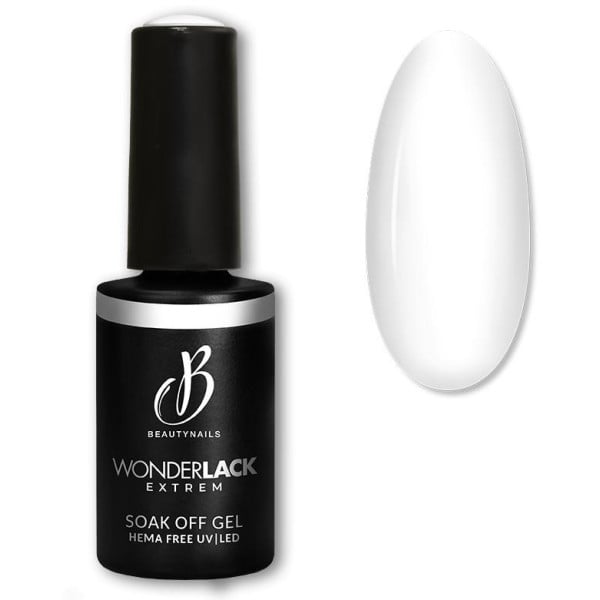 Semi-permanent Wonderlack Hema Free in true white by Beautynails, 8ML.