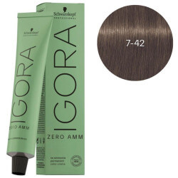 Igora Zero amm rubio medio beige ahumado 7-42 Schwarzkopf 60ML