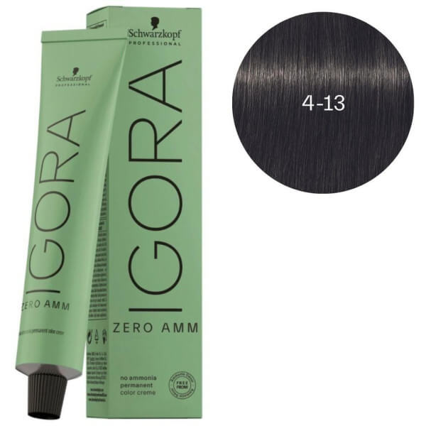 Igora Zero amm 4-13 Castaño medio ceniza mate Schwarzkopf 60ML