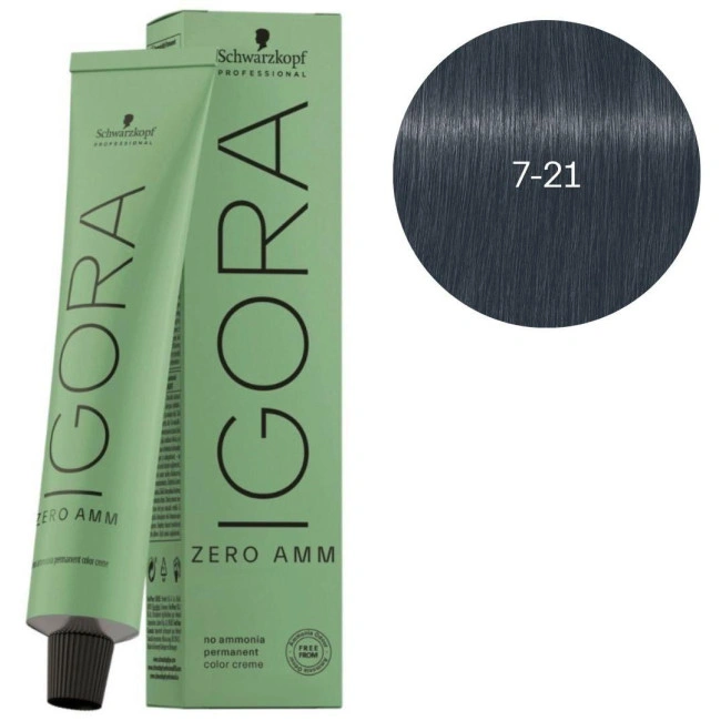 Igora Zéro amm 7-21 blond moyen fumé cendré Schwarzkopf 60ML