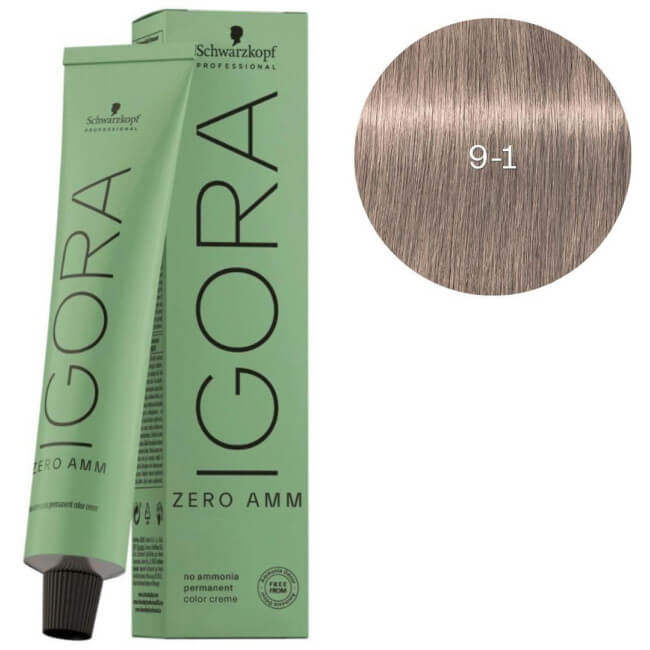 Igora Zéro amm 9-1 louro muito claro acinzentado Schwarzkopf 60ML