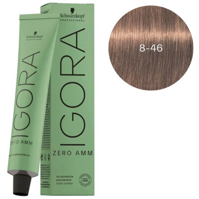 Igora Zéro amm 8-46 loiro claro bege marrom Schwarzkopf 60ML