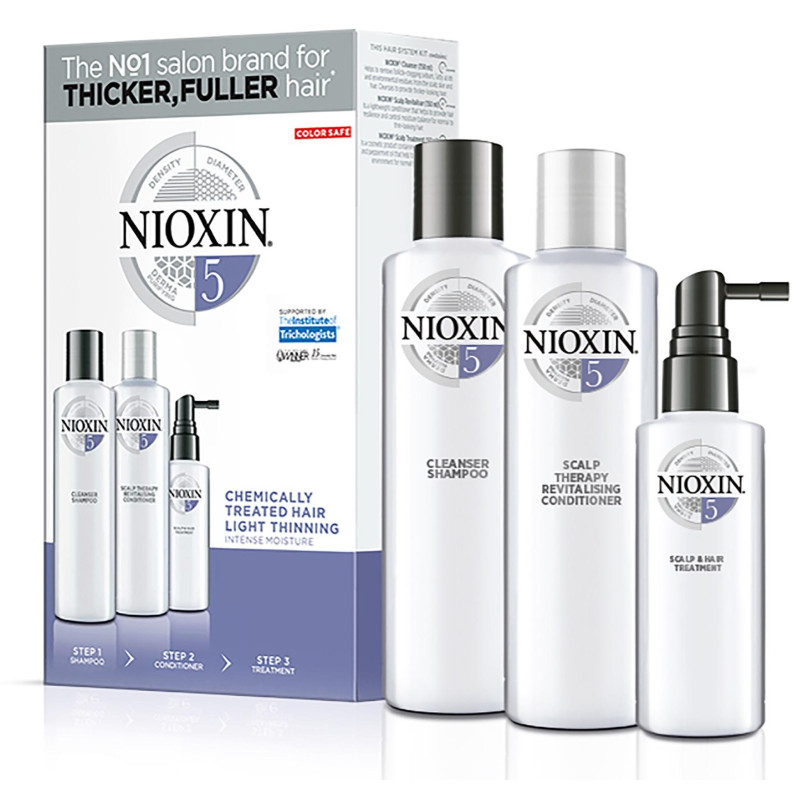 kit soin nioxin n°5 cheveux Normaux clairsemés, naturel ou sensibilsés