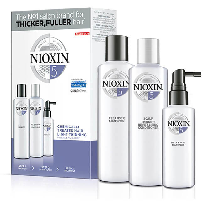 Kit para el cuidado Nioxin Nº 5 adelgazamiento del cabello normal, natural o sensibilsés