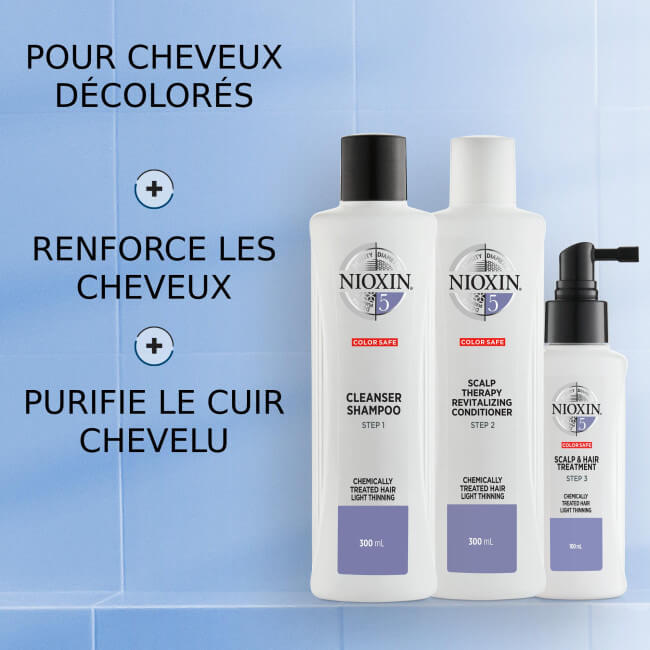 kit soin nioxin n°5 cheveux Normaux clairsemés, naturel ou sensibilsés