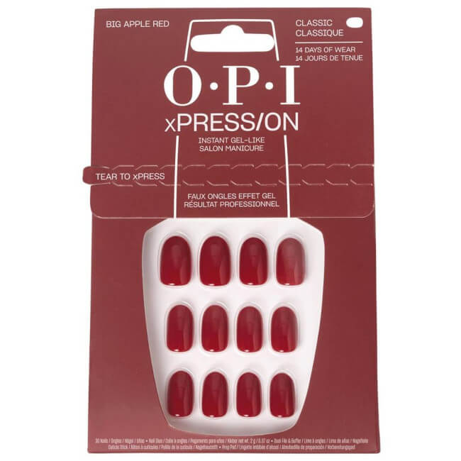 Unhas postiças xPRESS/ON Big Apple Red OPI