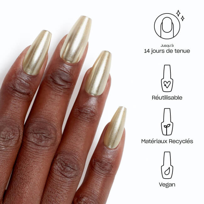 Unhas postiças xPRESS/ON Break the Gold OPI