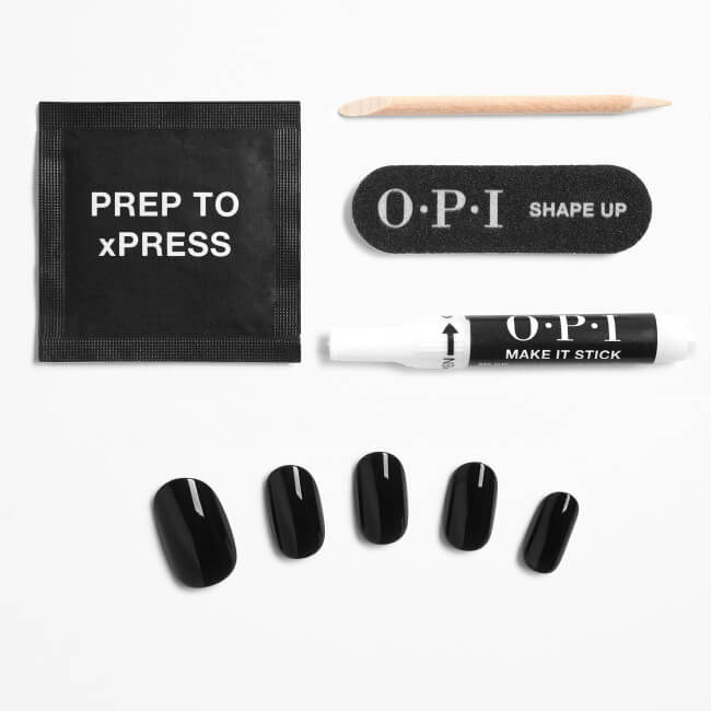 Unhas postiças xPRESS/ON Lady in Black OPI