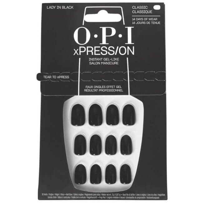 Unhas postiças xPRESS/ON Lady in Black OPI