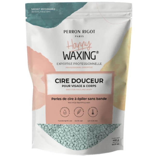 Cera suave sem faixa para rosto e corpo Happy Waxing Perron Rigot 400g