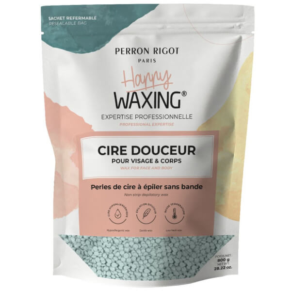 Weiches Wachs ohne Streifen für Gesicht und Körper Happy Waxing Perron Rigot 800 g