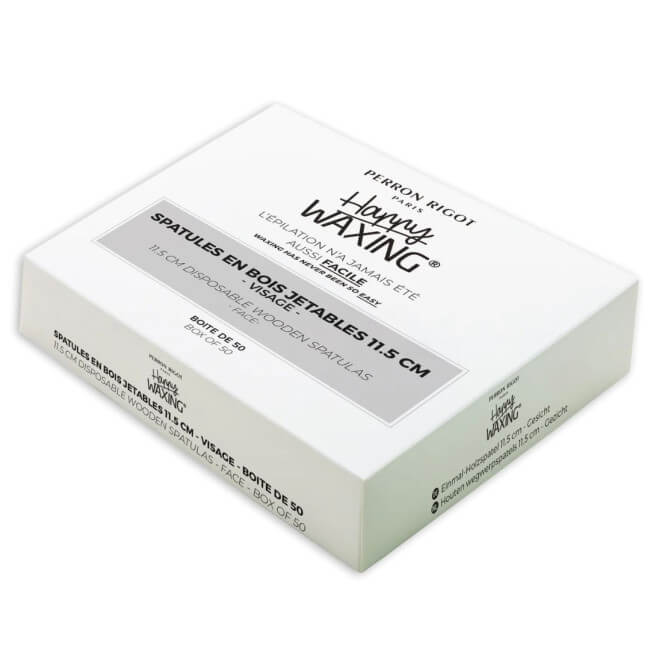 50 wegwerpspatels voor het gezicht 11,40cm Happy Waxing Perron Rigot