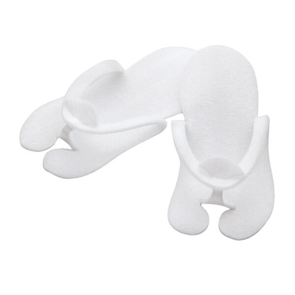 Muiltjes van geëxpandeerd plastic, verpakt per 50 stuks. Muiltjes van geëxpandeerd plastic, verpakt per 50 stuks.