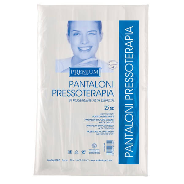 Pantalon pressothérapie en polyéthylène à haute densitépolybag 25 pièces Pantalon pressothérapie en polyéthylène à haute densitépolybag 25 pièces