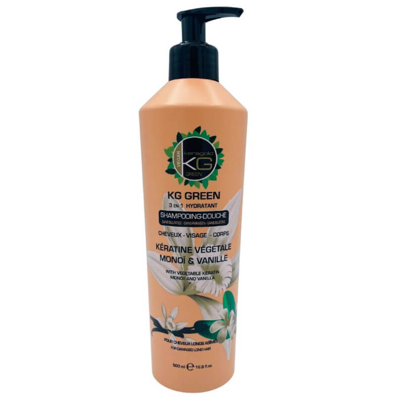 Shampoo-douchegel 3-in-1 hydraterend Keragold Green 500ml