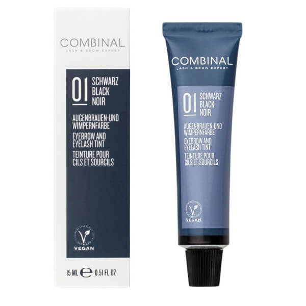 Ciglia e sopracciglia da colorare COMBINAL Nero 15 ml