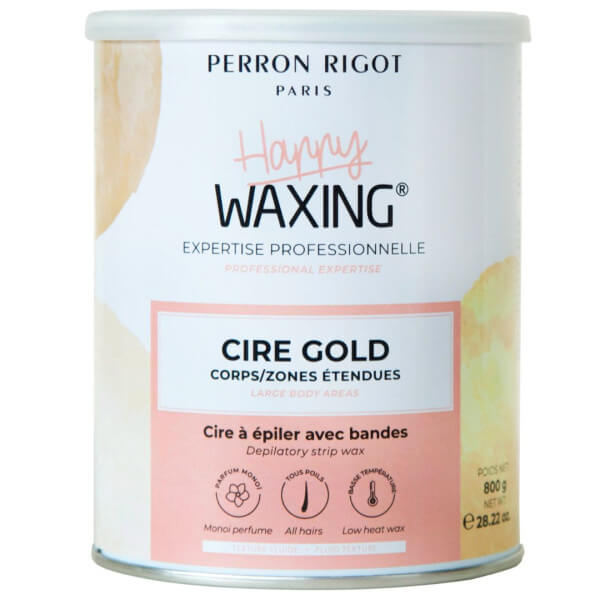 Cera con striscia corpo Happy Waxing Gold Perron Rigot 800g