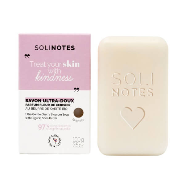 Savon Solide ultra doux Fleur de Cerisier Solinotes 100g