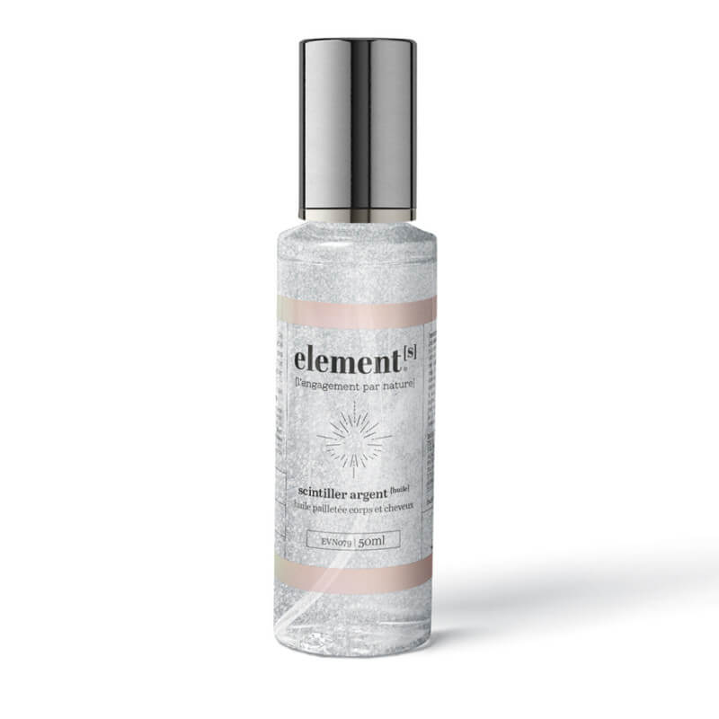 Óleo com brilho prateado para corpo e cabelo Elements 50 ML