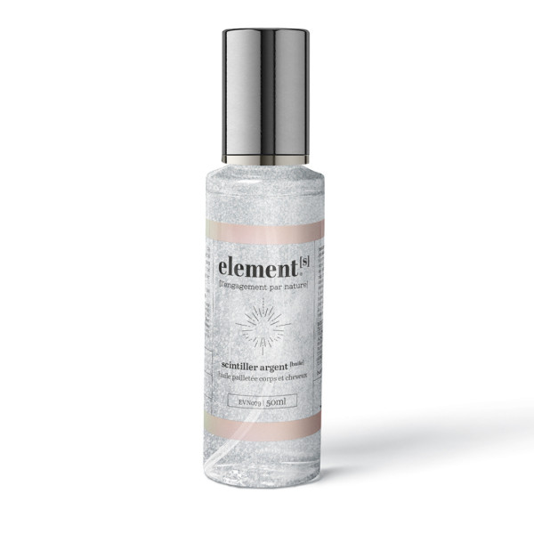 Elements Silver glitter oil for body and hair 50 ML