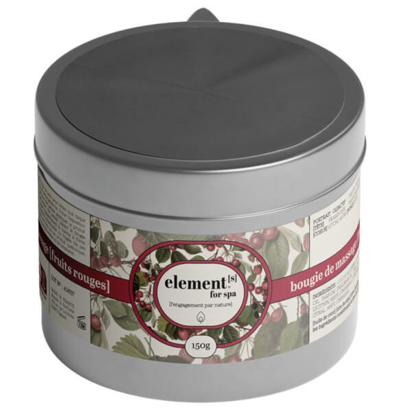 Elements Massagekerze mit roten Früchten, 150 g