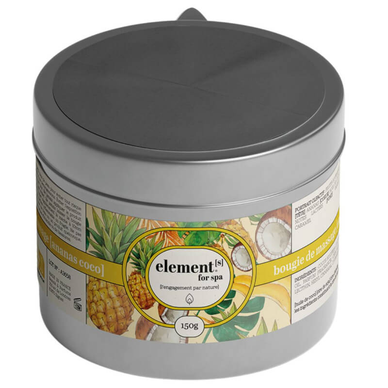 Vela de Massagem Abacaxi Coco Elements 150g