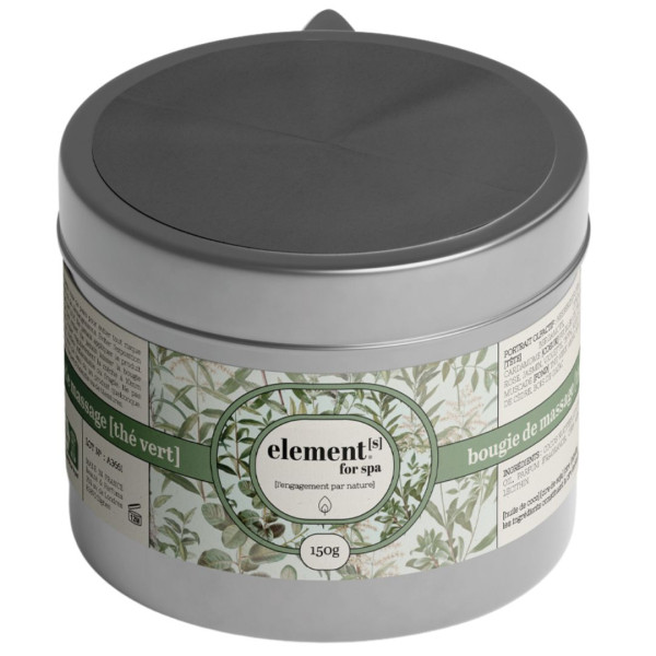 Candela da massaggio al tè verde Elements 150 g