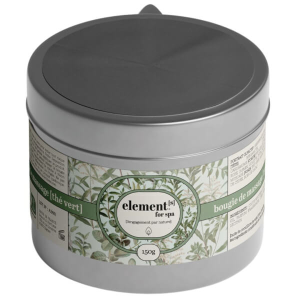 Candela da massaggio al tè verde Elements 150 g