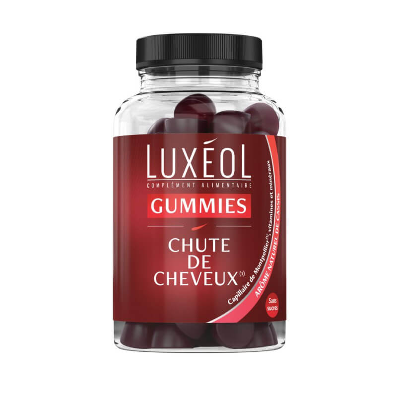 Complementos alimentares para queda de cabelo Luxéol 60 gomas