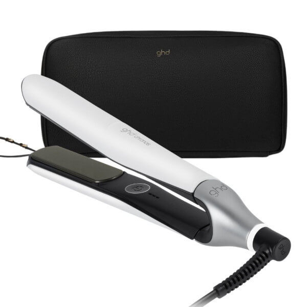 Pack lisseur ghd Chronos blanc + trousse thermorésistante noire offerte