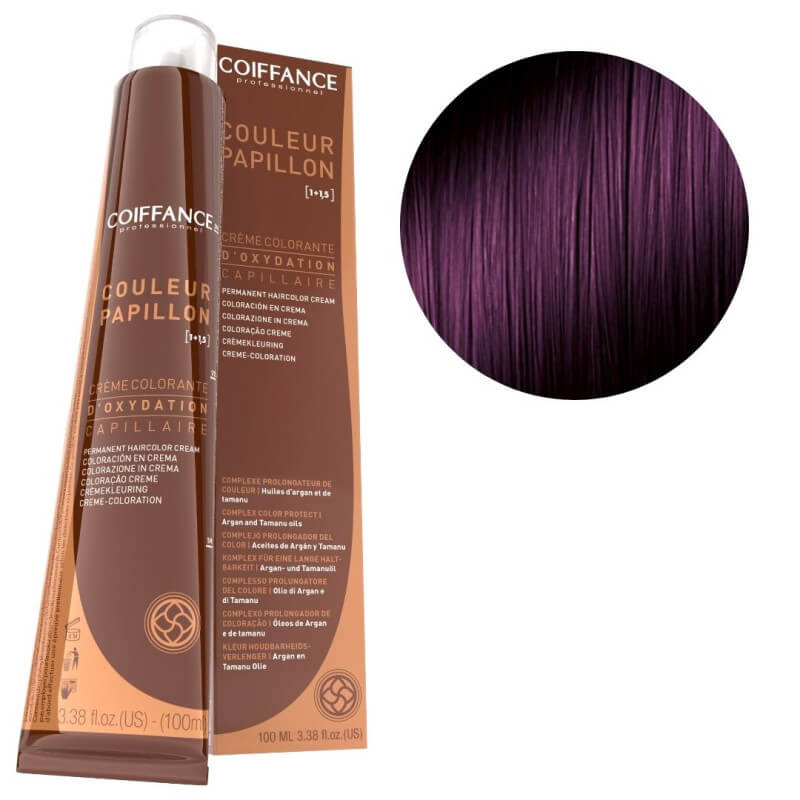 Coloração de Borboleta Cor 5.20 Castanho Claro Violeta Intenso Coiffance 100ml