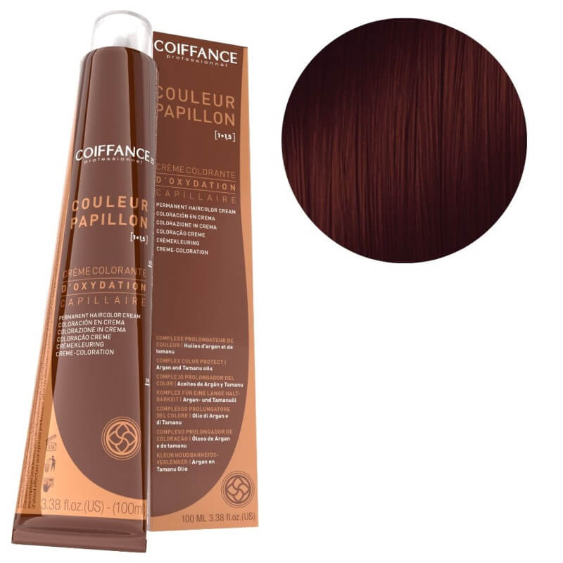 Kleurvlinder Kleuring 5.54 Licht Kastanje Mahonie Koper Coiffance 100ml