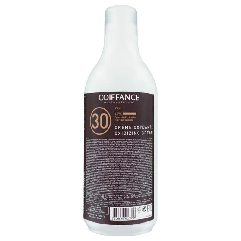 Crème oxydante 30vol Coiffance 1l

Translated to Dutch:
Oxidantcrème 30vol Coiffance 1l