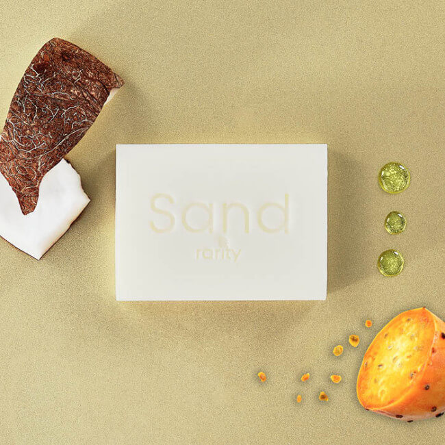 Gezichtszeep Sand Rarity met biologische vijgenzaadolie 75gr