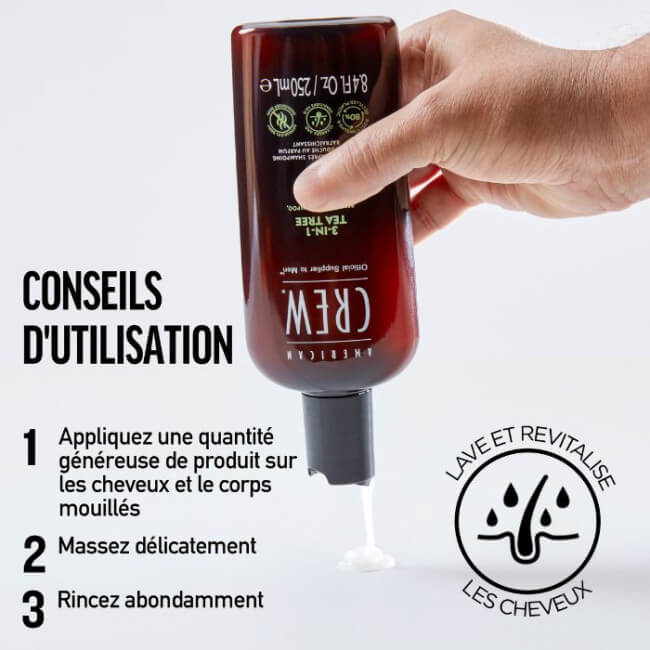 Cuidado 3-em-1 Árvore do Chá American Crew 450ml