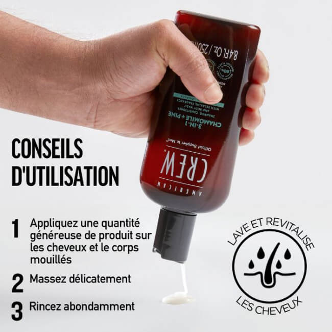 Soin 3-em-1 Camomila + Pinho American Crew 250ml