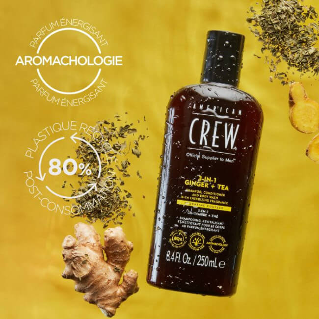 Soin 3-em-1 Gengibre + Chá American Crew 250ml