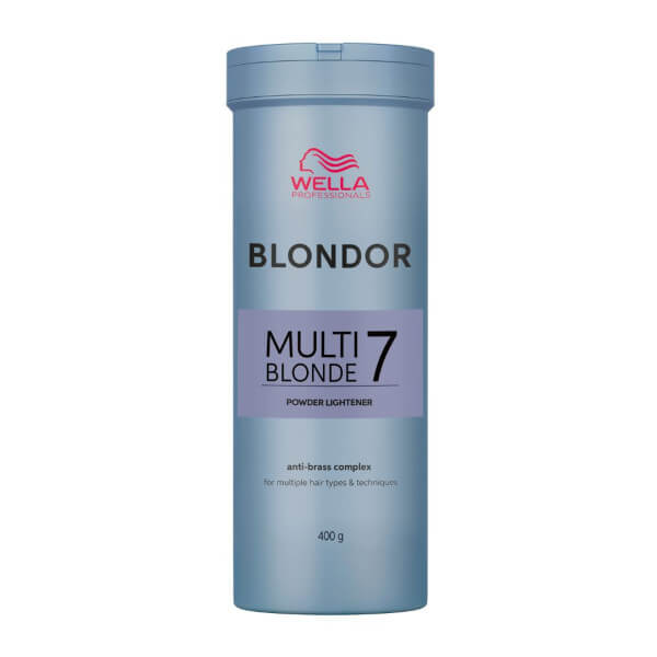 Blondor Multiblond 7 oplichtend poeder van Wella, 400g. Blondor Multiblond 7 oplichtend poeder van Wella, 400g.