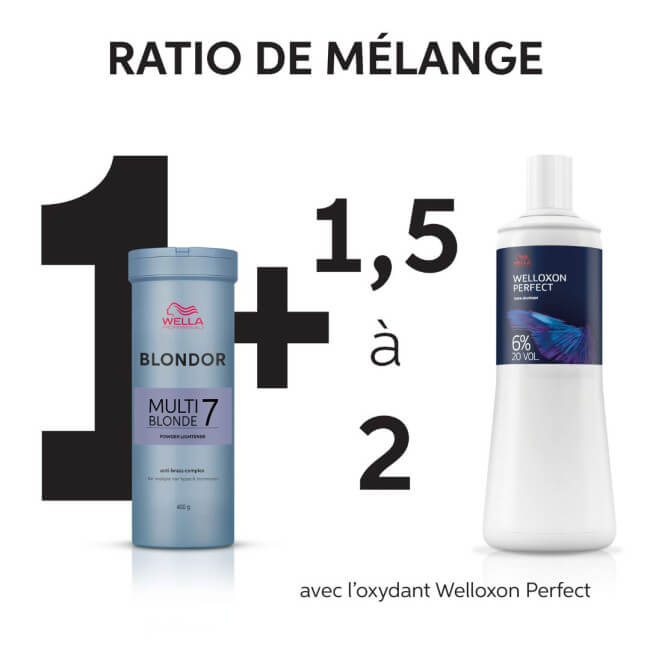 Pó descolorante Blondor Multiblond 7 da Wella, 400g